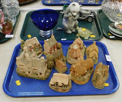 Lot 2157 - A group of model houses, a Nao figure of a...