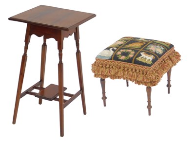 Lot 533 - A Victorian mahogany side table, the square...