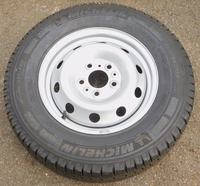 Lot 479 - A wheel from a Fiat Ducato-based motor home,...