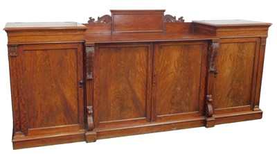 Lot 414 - A Victorian mahogany breakfront sideboard, the...