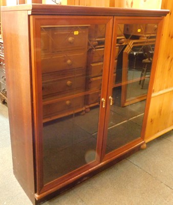 Lot 1110 - A mahogany two-door display cabinet, with...