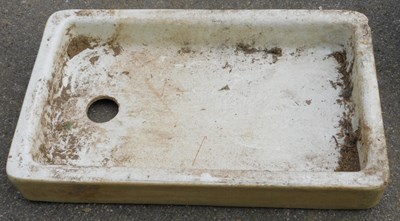 Lot 480a - A Butler's ceramic sink, 11cm high, 77cm wide,...