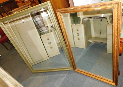 Lot 1113 - Two wall mirrors, including a rectangular gilt...