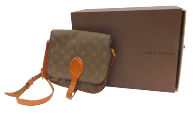 Lot 589 - A Louis Vuitton monogram canvas satchel bag,...