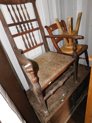 Lot 1084 - A group of furniture, to include an oak...