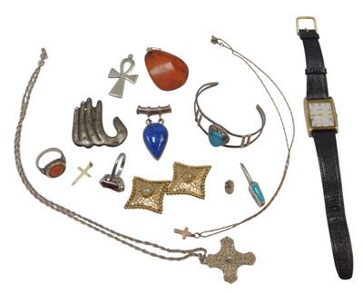 Lot 595 - A group of assorted costume jewellery,...