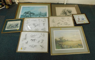 Lot 2182 - Pictures and prints, including various of...
