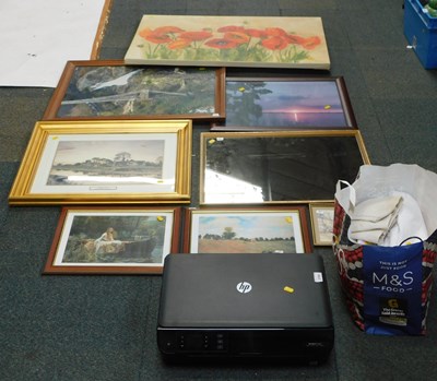 Lot 2185 - Miscellaneous items, including a HP flat bed...