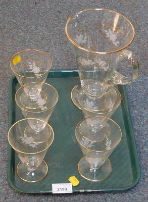 Lot 2199 - Glassware, in the form of a lemonade glass set,...