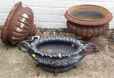 Lot 1117 - A pair of painted composition stone garden...