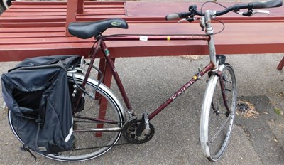 Lot 1141 - A Raleigh bicycle, burgundy trim.