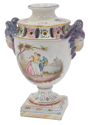 Lot 176A - A late 18thC Veuve Perrin faience vase, of...