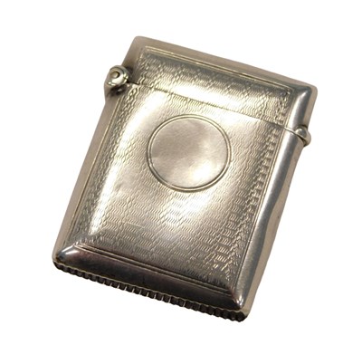 Lot 114 - A Victorian silver Vesta case, with engine...