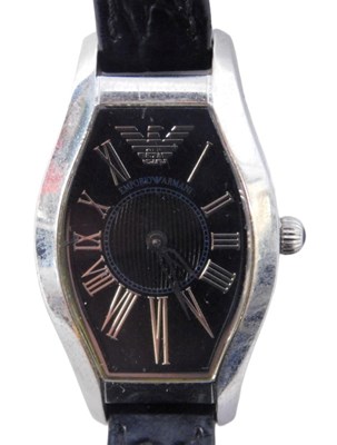 Lot 570 - An Emporio Armani lady's wristwatch, with...