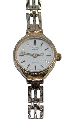 Lot 136 - A 9ct gold Rotary lady's wristwatch, with a...