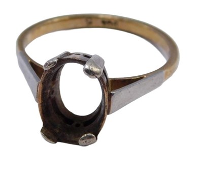 Lot 145 - A dress ring, with mount for a single stone,...