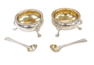 Lot 146 - A pair of Edward VII silver salts and matching...