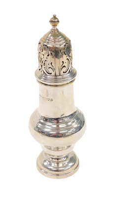 Lot 147 - A Victorian silver sugar caster, of plain...