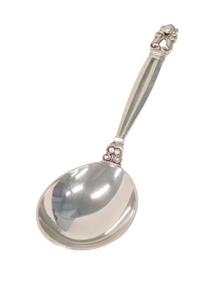 Lot 152 - A Georg Jensen silver spoon, in the Art...