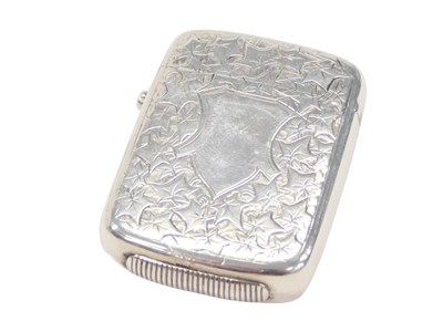 Lot 165 - A Victorian silver match case, with bright cut...