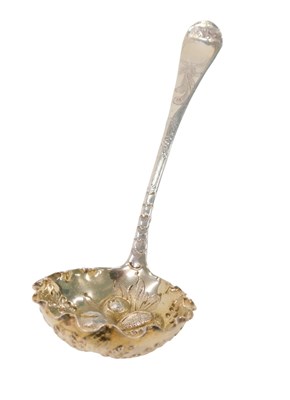 Lot 182 - A Victorian silver berry spoon, with bright...