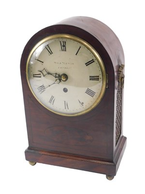 Lot 6 - A 19thC mahogany bracket clock, with circular...