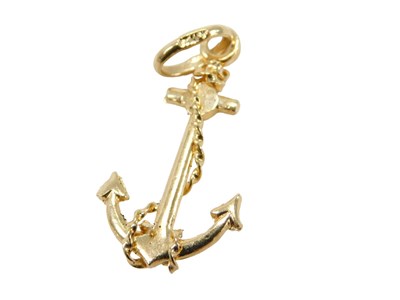 Lot 462 - A Middle Eastern anchor pendant, with twist...