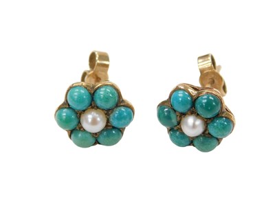 Lot 230 - A pair of Edwardian floral cluster...