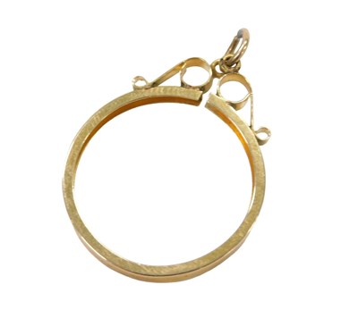 Lot 258 - A 9ct gold coin pendant mount 1.3g.