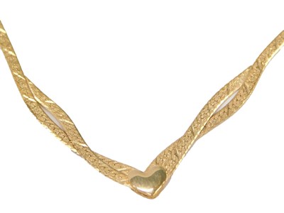 Lot 286 - A 9ct gold articulated link neck chain, formed...