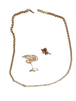 Lot 425 - Two items of jewellery, comprising a bi-colour...