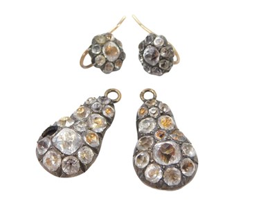 Lot 431 - A pair of Edwardian silver gilt and paste set...