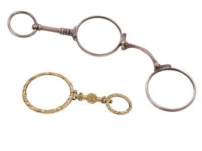 Lot 436 - Two 20thC pairs of spectacles, comprising a...
