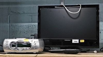 Lot 2004 - A Ferguson F1603LVD portable 15" TV, together...