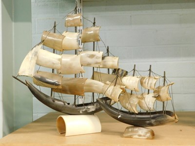 Lot 2009 - A large model of a four masted sailing ship,...