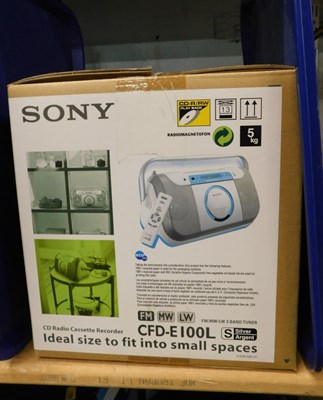 Lot 2022 - A Sony CFD-E100L CD radio cassette recorder.