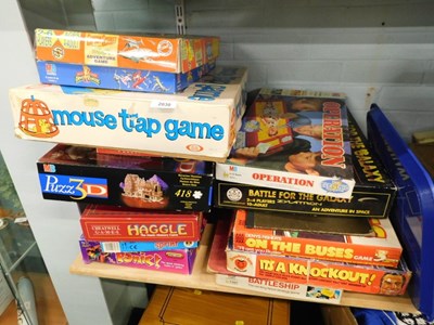 Lot 2030 - Board games, to include Mouse Trap, Captain...