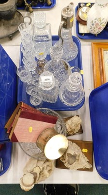 Lot 2050 - Glassware, to include decanters, sherry...
