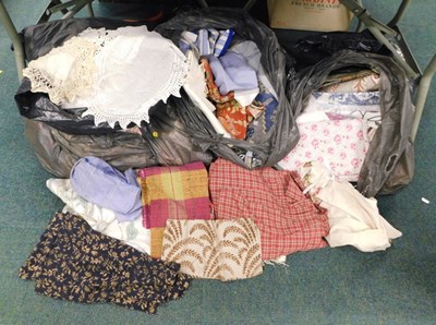 Lot 2061 - Fabrics, material, curtains, towels, etc. (a...