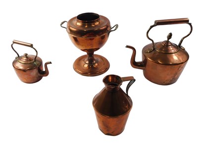 Lot 384 - 20thC copper and brass wares, comprising a...