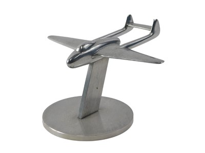 Lot 389 - A brushed aluminium model of a De Haviland...