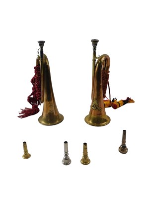 Lot 401 - Two brass bugles, comprising a Boosey and Co,...