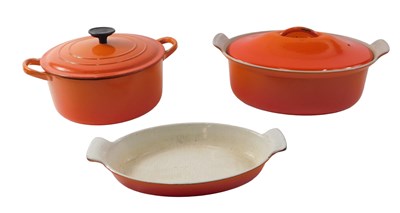 Lot 416 - Le Creuset orange kitchen...