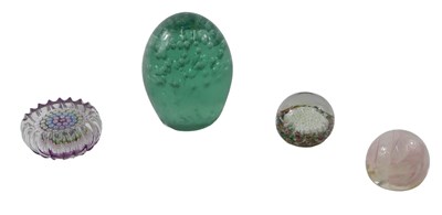 Lot 355 - Four 20thC paperweights, comprising a John...