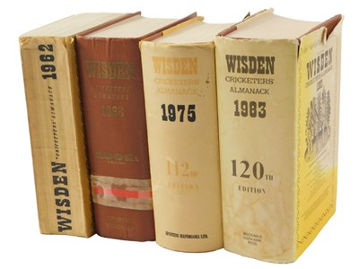 Lot 363 - Four Wisden's Cricketing Almanacs, for 1975,...