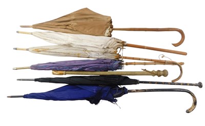 Lot 483 - Seven various 20thC and later parasols, one...
