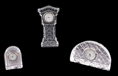Lot 637 - Three Edinburgh crystal mantel...