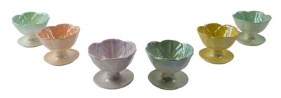 Lot 489 - Six Beswick lustre ware sundae...