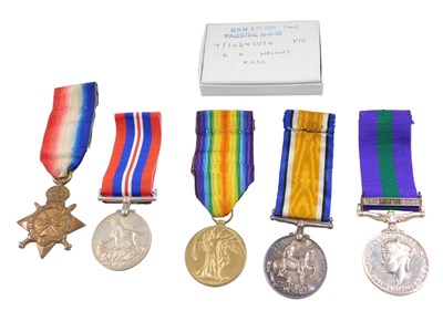 Lot 647 - A group of World War I and World War II medals,...