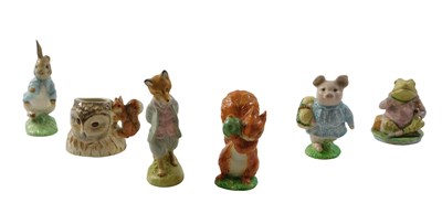 Lot 659 - Six Beswick Beatrix Potter models, comprising...